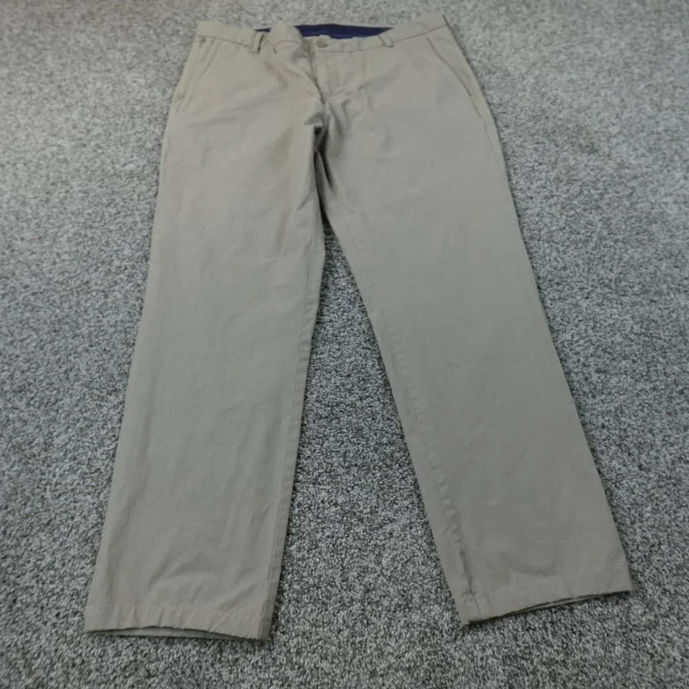 Vineyard Vines Pants Mens 38X32 Beige On The Go Chino Performance Golf Stretch